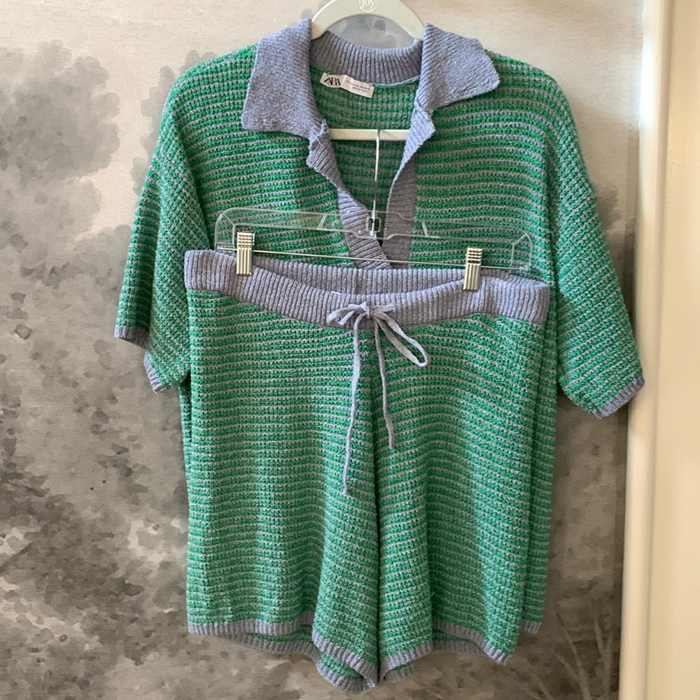 Zara striped short set